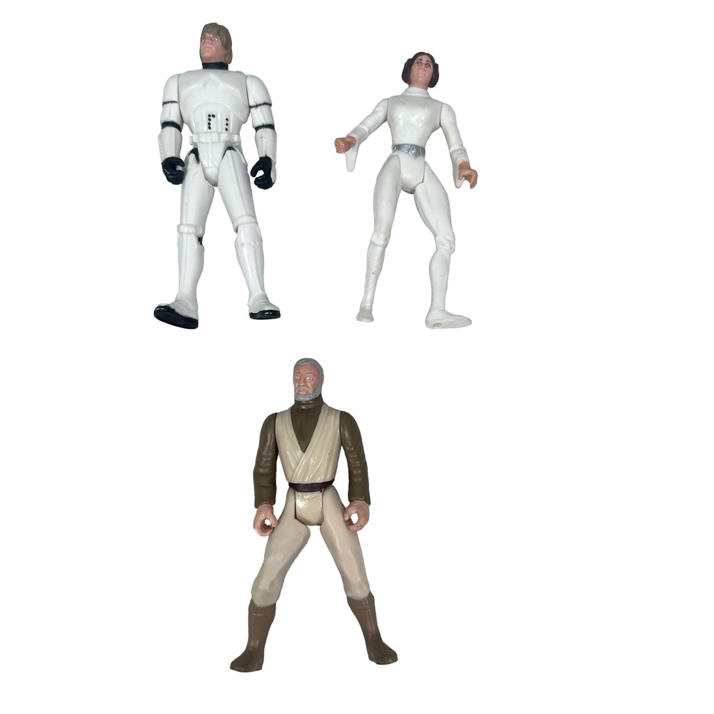 Vintage Kenner Star Wars Action Figure Lot 13 Luke Han Leia Stormtrooper 90s - Picture 3 of 10